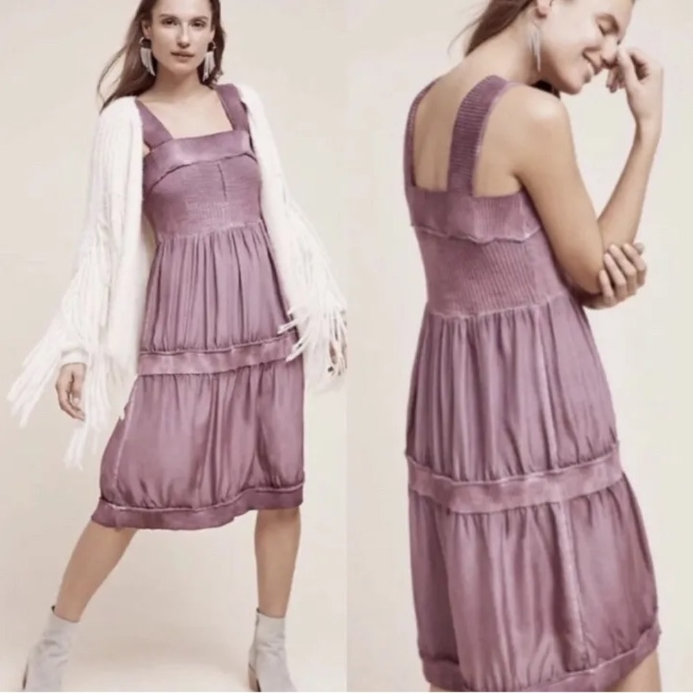 Eloise Anthropologie Silk & Sweater Chemise Dress